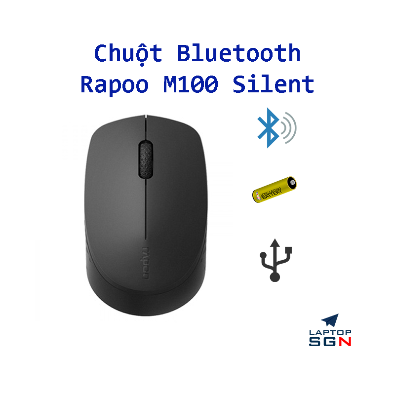 Chuột Bluetooth Rapoo M100 Silent - Laptop SGN