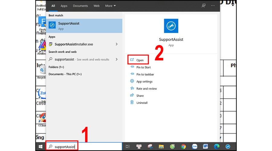 Supportassist check bảo hành laptop Dell