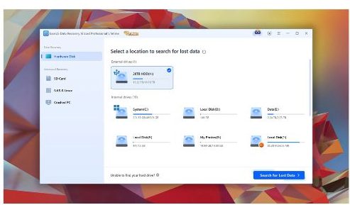 Phần mềm phục hồi dữ liệu chuyên dụng 