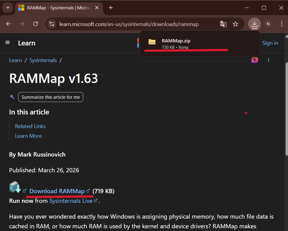 RAM Cache là gì? Cách giải phóng ram Cache bằng RAMMap Windows 10/11