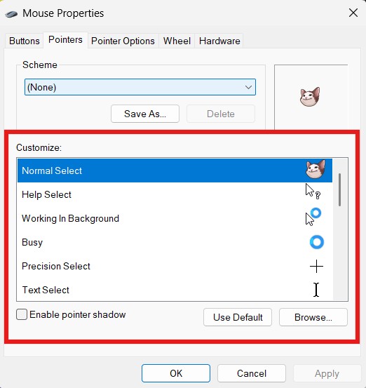 Hướng dẫn cách thay đổi con trỏ chuột máy tính trên màn hình Desktop