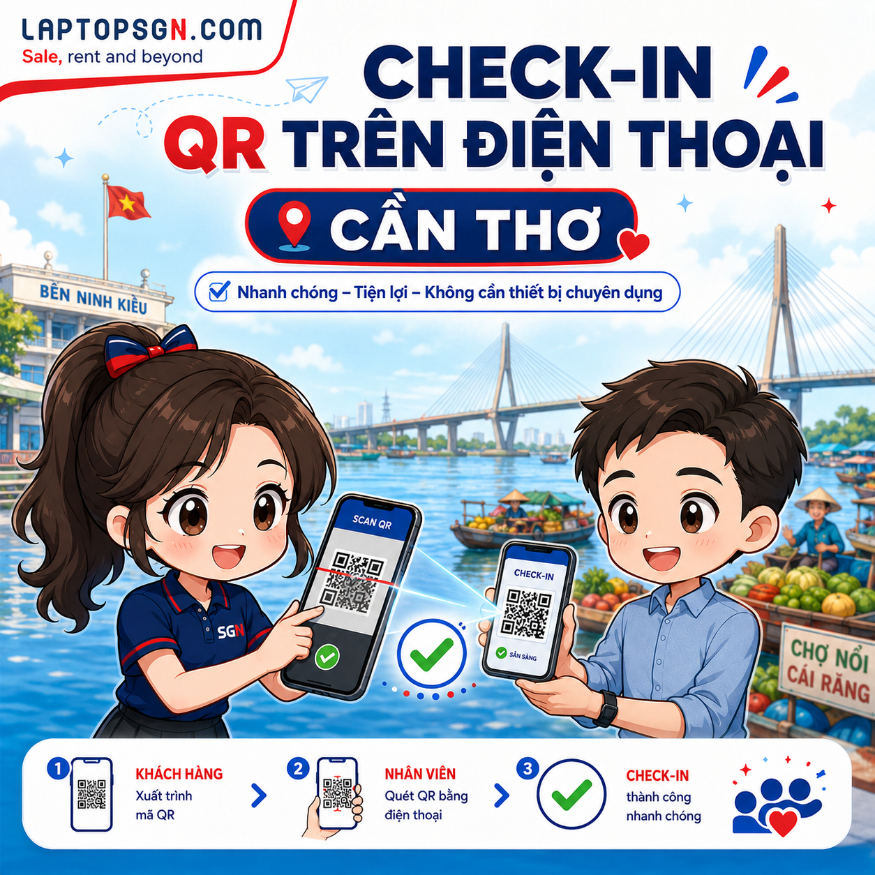 Check-in sự kiện tại Cần Thơ