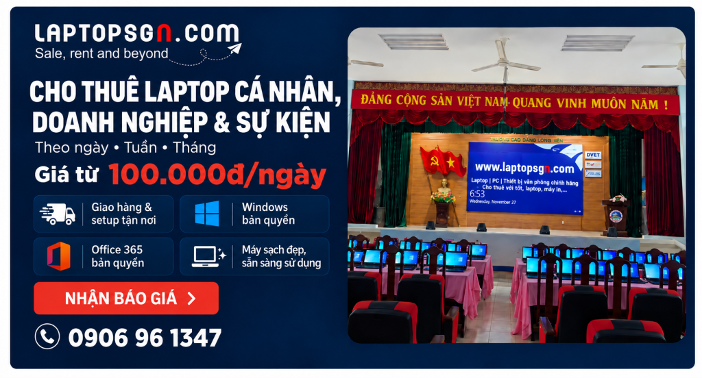Cho thuê laptop uy tín giá rẻ