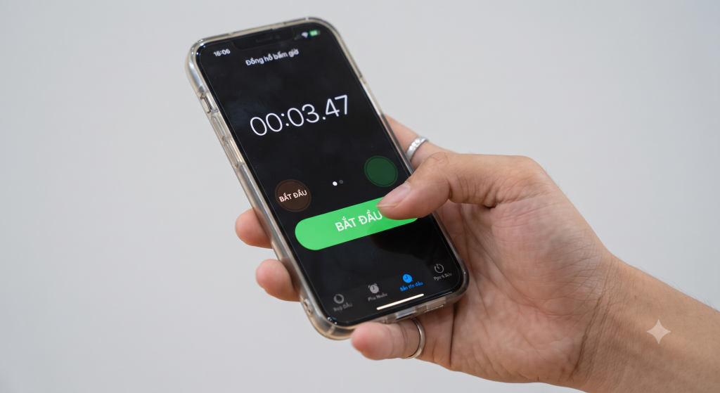 Bấm giây tính thời gian check inn