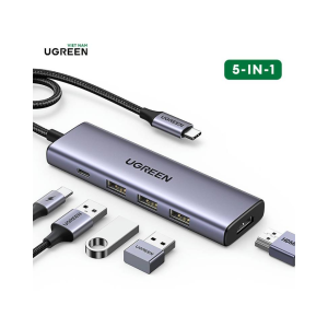 Hub chuyển đổi Ugreen USB-C 5 IN 1 CM478 15495