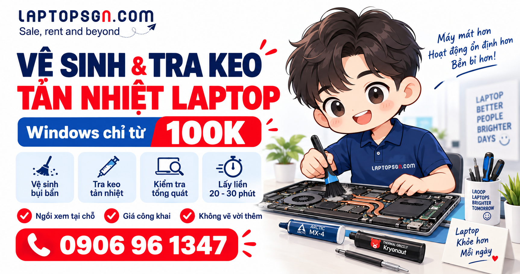 Vệ sinh laptop lấy liền