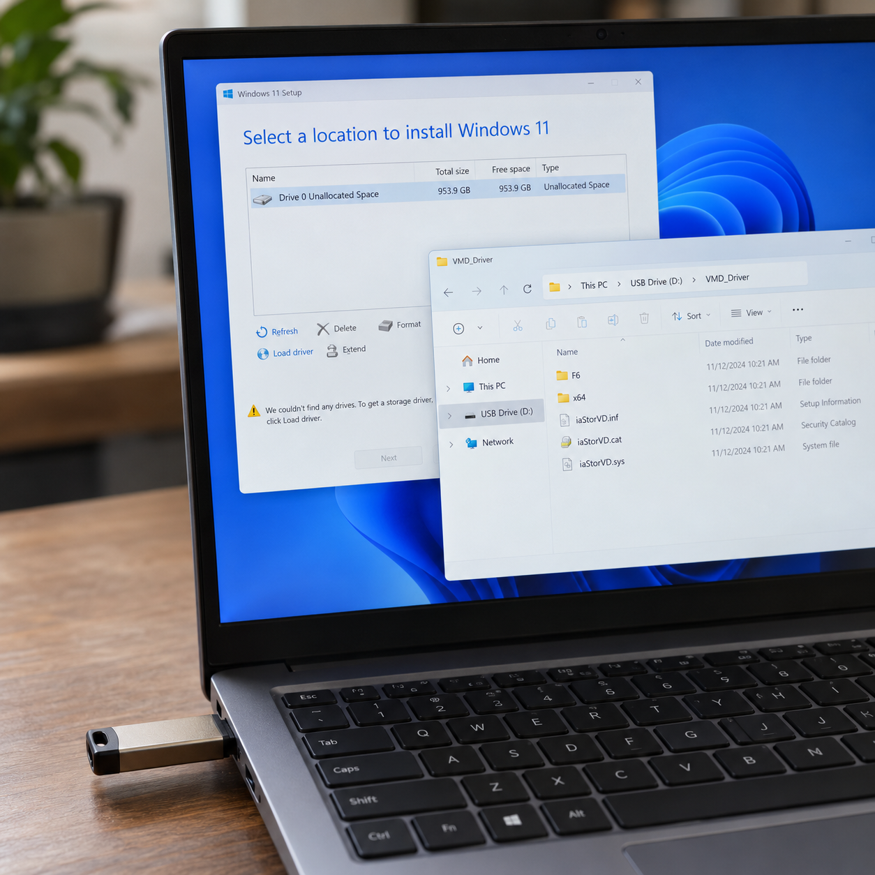 cài Windows 11 không thấy ổ cứng
