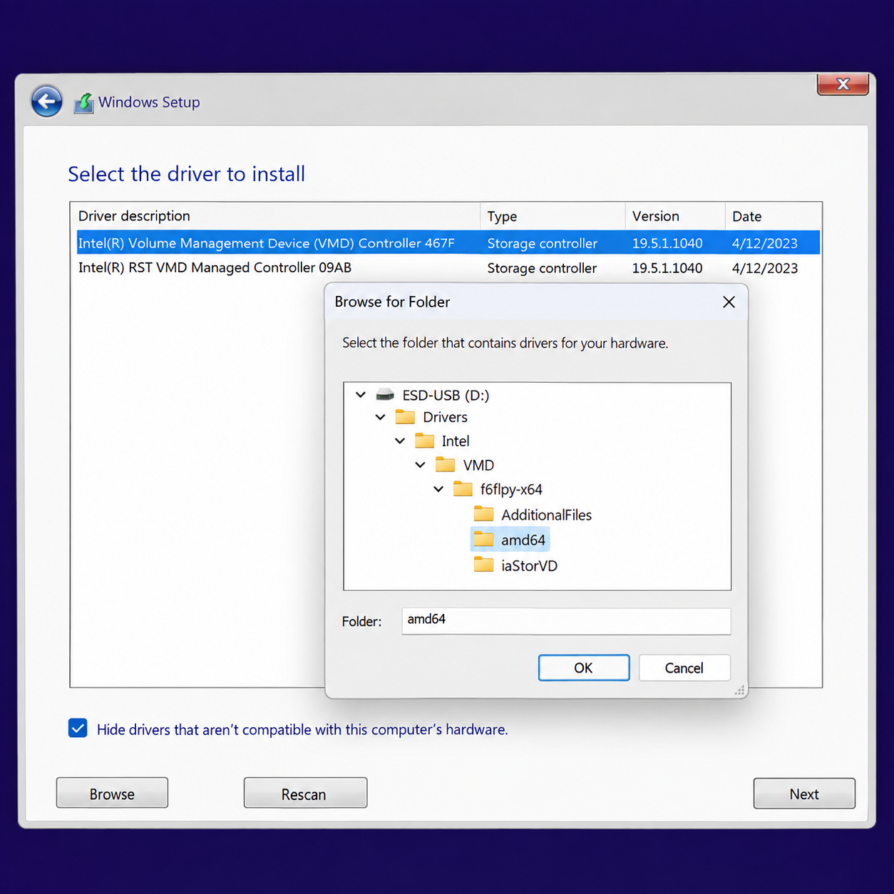 cài Windows 11 không thấy ổ cứng